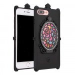 Wholesale iPhone 7 Plus Rose Diamond Mirror Case (Black)